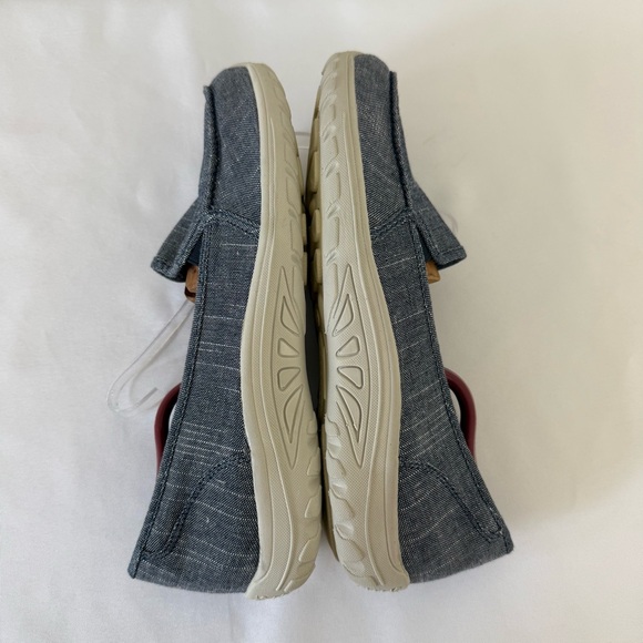 Skechers Slip-On Blue Shoes Reggae Women 10 Wide Fit  Air Cooled Memory Foam NEW - Picture 6 of 14